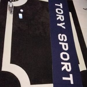 Tory Sport Navy and White Logo Scarf